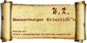 Wasserburger Krisztián névjegykártya